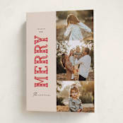 "Merry Trio" - Holiday Cards in Poinsettia by Julie Murray - Folded Card