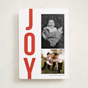"Bold Type" - Holiday Cards in Holly Berry by Morgan Kendall - Front