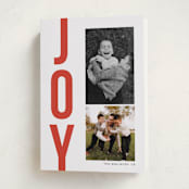 "Bold Type" - Holiday Cards in Holly Berry by Morgan Kendall - Folded Card