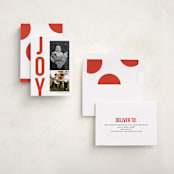 "Bold Type" - Holiday Cards in Holly Berry by Morgan Kendall - Assembled