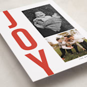 "Bold Type" - Holiday Cards in Holly Berry by Morgan Kendall - Detail