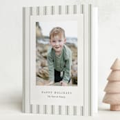 "Farmhouse Linen" - Holiday Cards in Evergreen by Amy Payne - Folded Card