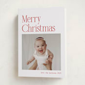 "Modern Serif" - Holiday Cards in Santa Suit by Nicole Walsh - Folded Card