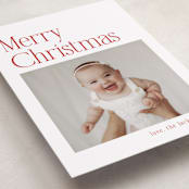"Modern Serif" - Holiday Cards in Santa Suit by Nicole Walsh - Detail