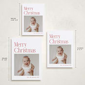 "Modern Serif" - Holiday Cards in Santa Suit by Nicole Walsh - Formats Available
