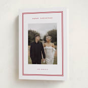 "Modern decor" - Holiday Cards in Berry by Stacey Meacham - Folded Card