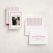 "Modern decor" - Holiday Cards in Berry by Stacey Meacham - Assembled