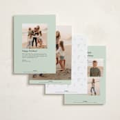 "Preppy Gelateria Stripes" - Holiday Cards in Wintergreen by Erika Firm - Back of Card Options