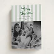 "Preppy Gelateria Stripes" - Holiday Cards in Wintergreen by Erika Firm - Folded Card