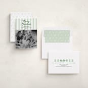 "Preppy Gelateria Stripes" - Holiday Cards in Wintergreen by Erika Firm - Assembled