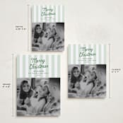 "Preppy Gelateria Stripes" - Holiday Cards in Wintergreen by Erika Firm - Formats Available
