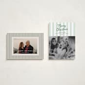 "Preppy Gelateria Stripes" - Holiday Cards in Wintergreen by Erika Firm - Photo Orientation Options