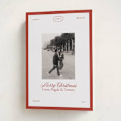 "newsie" - Holiday Cards in Candy Cane by Ellen Schlegelmilch - Folded Card