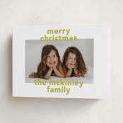 "Bold Name" - Holiday Cards in Citrine by Kelly Watkins - Folded Card