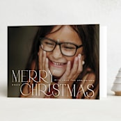 "Folio" - Holiday Cards in Snow by Kristie Kern - Folded Card