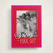 "Bright Frame" - Holiday Cards in Poinsettia by Owl and Toad - Front