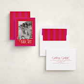 "Bright Frame" - Holiday Cards in Poinsettia by Owl and Toad - Assembled