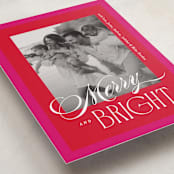 "Bright Frame" - Holiday Cards in Poinsettia by Owl and Toad - Detail