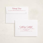"Bright Frame" - Holiday Cards in Poinsettia by Owl and Toad - FREE Recipient Addressing