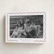 "Delicate Frame" - Holiday Cards in Holly Berry by Susan Moyal - Folded Card