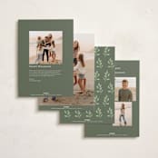 "Wave" - Holiday Cards in Eucalyptus by Sarah Knight - Back of Card Options