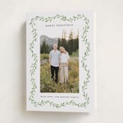 "Wave" - Holiday Cards in Eucalyptus by Sarah Knight - Folded Card