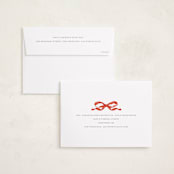 "Taffeta Bow" - Holiday Cards in Coral by Olivia Kanaley Inman - FREE Recipient Addressing