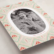 "Poinsettia" - Holiday Cards in Peppermint by Julie Murray - Detail
