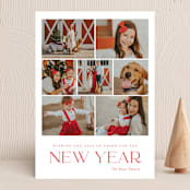 "Merriest of All" - Holiday Cards in Red Stocking by Oscar and Emma - Karly Depew - Front