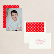 "Front Flourish" - Holiday Cards in Ruby by Lauren Chism - Assembled