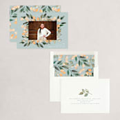 "rustic winter bed" - Holiday Cards in Ocean by Phrosné Barwood - Assembled