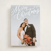 "Modern Merry Christmas" - Holiday Cards in Snow by Wildfield Paper Co - Front