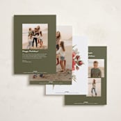 "Modern Merry Christmas" - Holiday Cards in Snow by Wildfield Paper Co - Back of Card Options