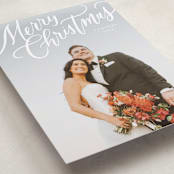 "Modern Merry Christmas" - Holiday Cards in Snow by Wildfield Paper Co - Detail