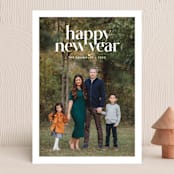 "Striking Type" - Holiday Cards in Snowflake by Sandra Picco Design - Front