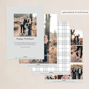 "Striking Type" - Holiday Cards in Snowflake by Sandra Picco Design - Back of Card Options