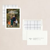 "Striking Type" - Holiday Cards in Snowflake by Sandra Picco Design - Assembled