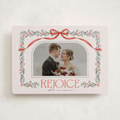 "Joyful-Bow" - Holiday Cards in Crimson by BR Designs - Front