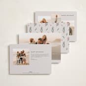 "Joyful-Bow" - Holiday Cards in Crimson by BR Designs - Back of Card Options