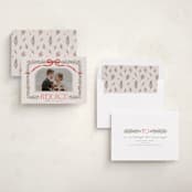 "Joyful-Bow" - Holiday Cards in Crimson by BR Designs - Assembled