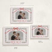 "Joyful-Bow" - Holiday Cards in Crimson by BR Designs - Formats Available