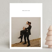 "Haute Holidays" - Holiday Cards in Tuxedo by Lottie Aldarwish - Front