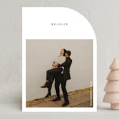 "Haute Holidays" - Holiday Cards in Tuxedo by Lottie Aldarwish - Front