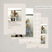 "Ribbons and Florals" - Holiday Cards in Almond by Hannah Williams - Back of Card Options