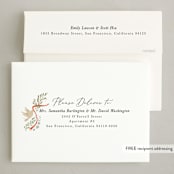 "Ribbons and Florals" - Holiday Cards in Almond by Hannah Williams - FREE Recipient Addressing
