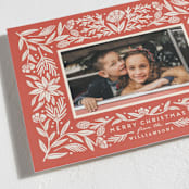 "Spruced" - Holiday Cards in Poinsettia by Amy Kross - Detail