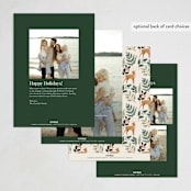 "wild forest" - Holiday Cards in Pine by Elly - Back of Card Options