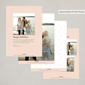 "Festive Tracks" - Holiday Cards in Spruce by Hannah Williams - Back of Card Options