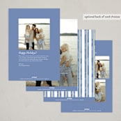 "Poinsettia Garden" - Holiday Cards in Frozen by Susan Zinader - Back of Card Options