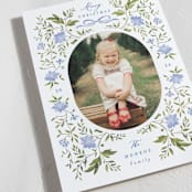 "Poinsettia Garden" - Holiday Cards in Frozen by Susan Zinader - Detail